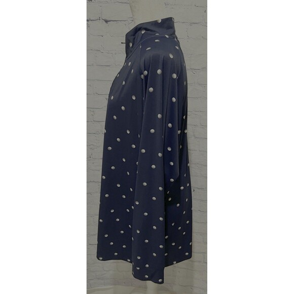 Birdie Bound Men's Polka Dot Navy Quarter Zip Golf Shirt Long Sleeves 2XL - Picture 3 of 7